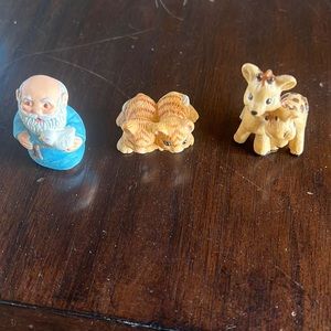 1995 Hallmark Merry Miniatures (3) Noah, Giraffes, & Tigers Only No Ark/Elephant